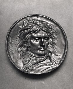 Porträttmedaljong av general Bonaparte (1769-1821) c.1830 (brons)